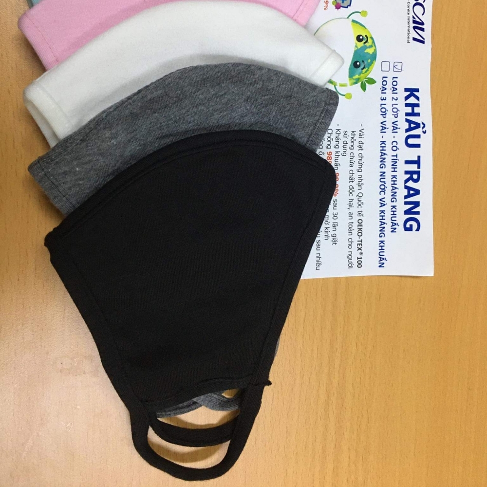 Set of 5 - Antibacterial Cotton Masks